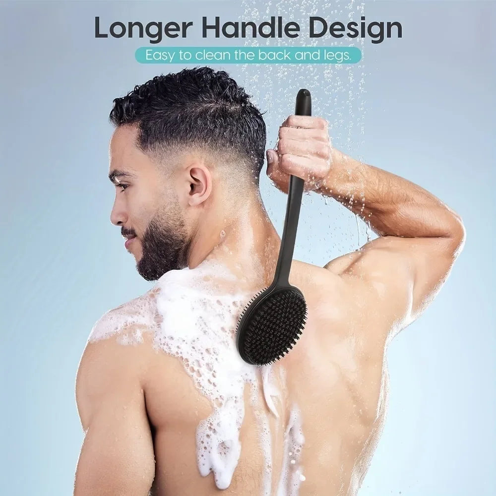 Luxury Double Sided Bath/Shower Back Scrubber with Long Handle